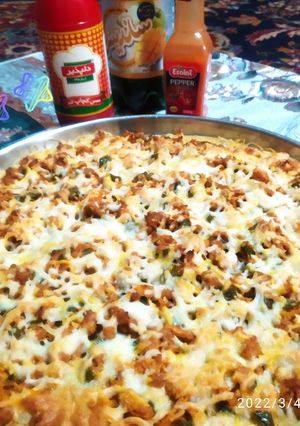 عکسی از دستور پیتزا 🍕 ماکارونی 🍝