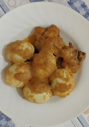 Foto resep Rendang telor dan ikan tuna (rendang tidak pedas)