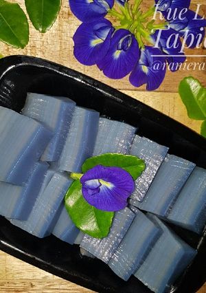 Foto resep 61. KUE LAPIS SAGU/TAPIOKA (Pakai Bunga Telang)
