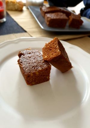 Una foto de Brownie en microondas