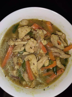 A picture of Tikka chicken masala soup.