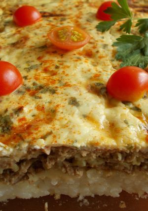 Rakott húsos-rizses cukkini recept fotója
