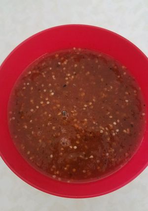 صورة لوصفة صلصه طماطم حارة 👌😋
