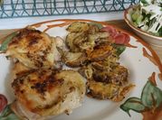 A picture of lemon garlic chicken