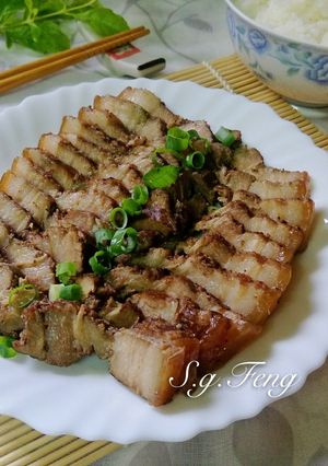 清蒸鹹豬肉(電子鍋版) 的食譜成品照片