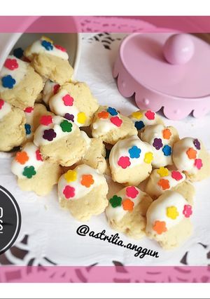Foto resep Almond cookies celup coklat
