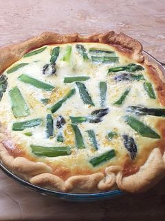 Spárgás pulykás quiche recept fotója