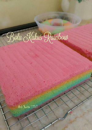 Foto resep Rainbow cake ekonomis (2 telur)