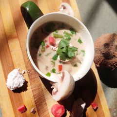 A picture of Mushroom Coconut Soup.