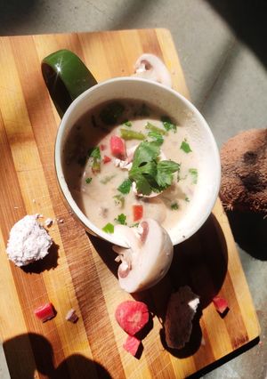 A picture of Mushroom Coconut Soup.
