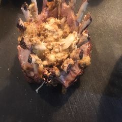 A picture of Crown roast lamb or pork.