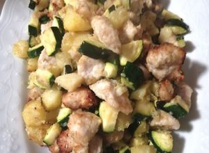 Foto di #204 Bocconcini di tacchino con zucchine e patate in friggitrice ad aria