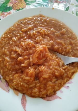 Una foto de Arroz meloso con pollo