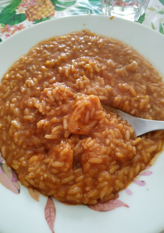Una foto de Arroz meloso con pollo