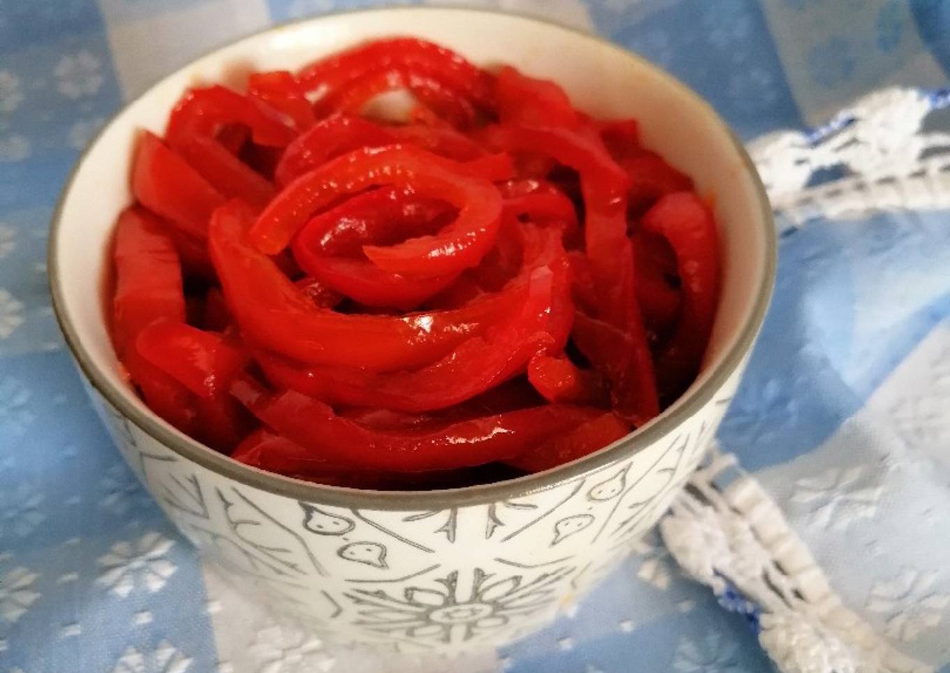 Pimientos rojos confitados