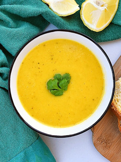 Φωτογραφία της συνταγής Vegan σούπα κολοκύθας με φασόλια
