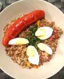 Lentejas con Arroz y Merkén (lentejas)