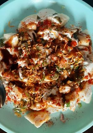 A picture of Leftover Idli chat.