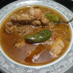 A picture of White Karahi Gosht😃😃.