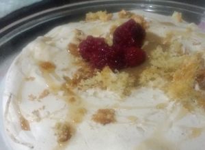 Una foto de Merengon con crema