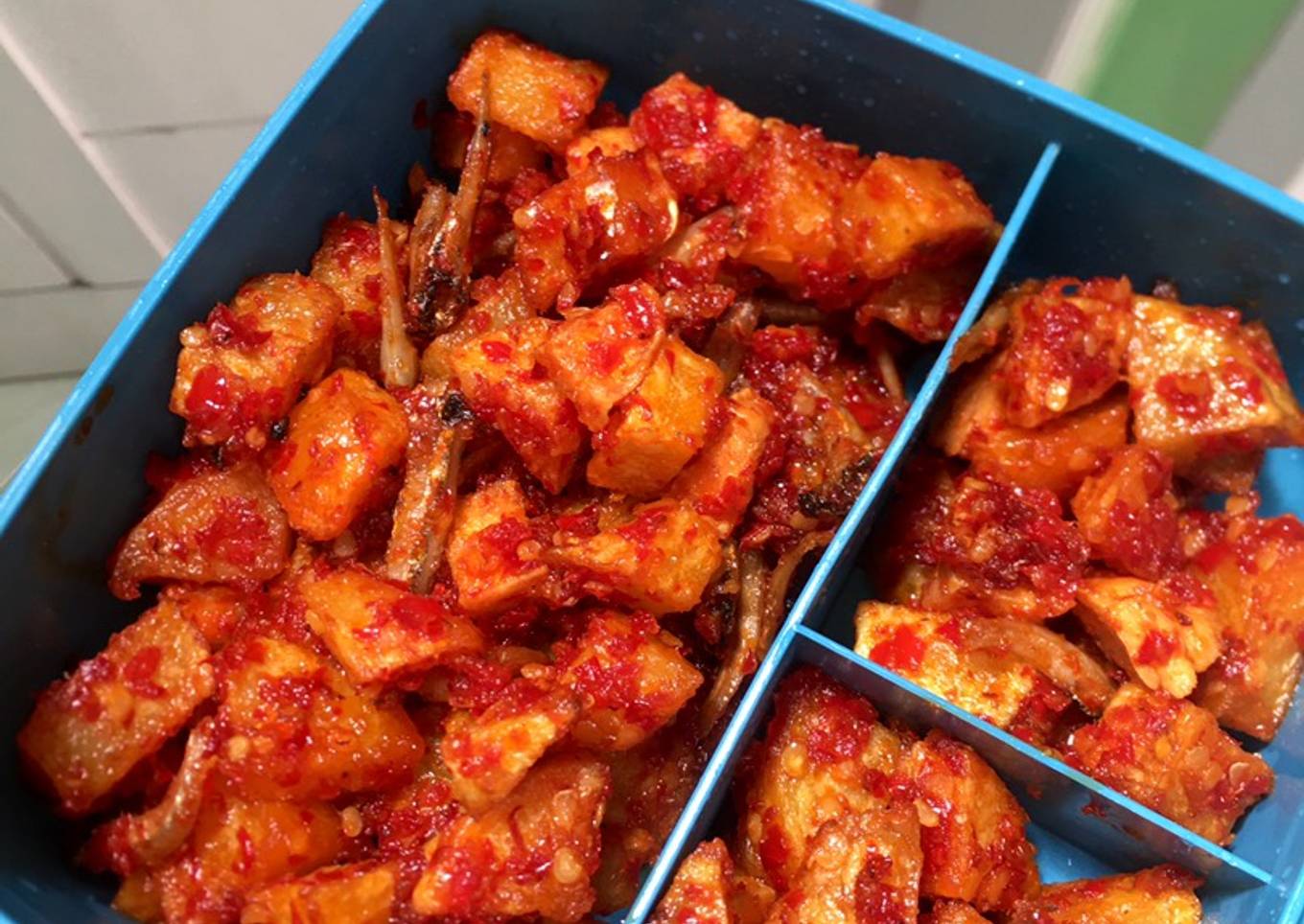 Sambal kentang ikan teri