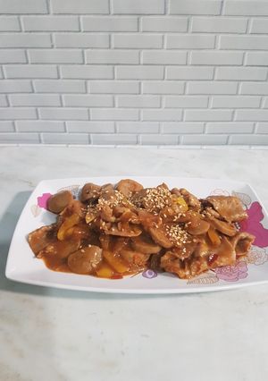 Foto resep Beef bakso saus pedas saori
