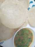 लूची विद पोटैटो ग्रेवी (luchi with potato gravy recipe in Hindi)