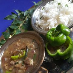 A picture of Chiili Chicken White with Plain Rice #CookpadApp.