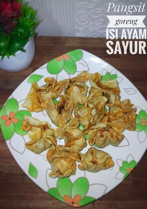 Foto resep Pangsit goreng isi ayam sayur