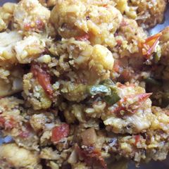 A picture of Cauliflower florets stir fry.