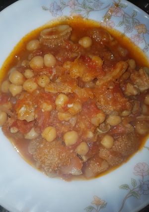 صورة لوصفة كرشه بالحمص