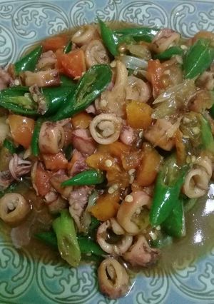 Foto resep Cumi Cabe Hijau