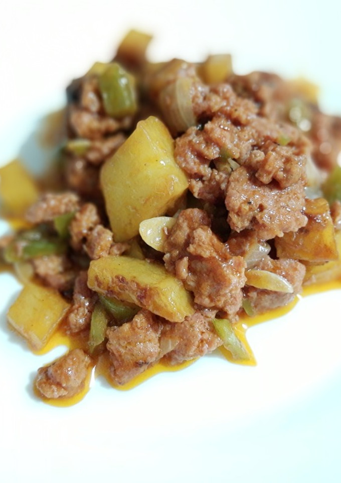 Una foto de Picadillo de pavo con papas