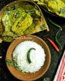 Ilish Paturi (Fish Steam Cooked in Banana Leaf)