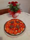 Crostata con crema pasticcera e fragole