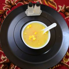 A picture of Corn Carrot Soup.