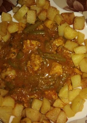 صورة لوصفة لوبيا ماشطو (خضراء) بصوص طومات وااسكالوب