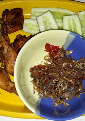 Foto resep Ayam bacem dan sambel teri