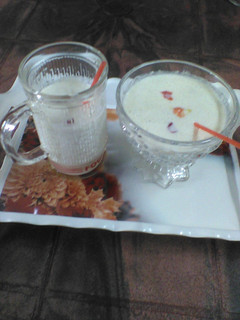 A picture of Almond milk shake.