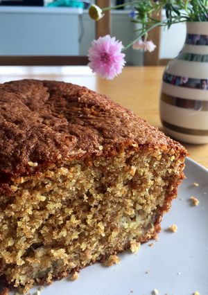 Una foto de Budín de banana y miel