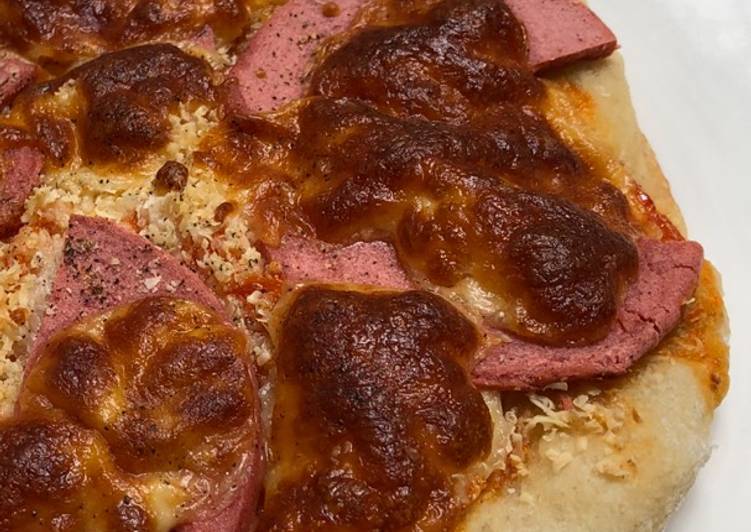 Resep No Knead PIZZA - Simple Tasty Crunchy 🤩 Anti Gagal