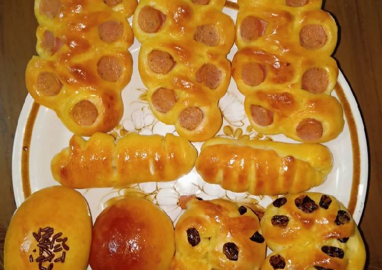 Roti coklat keju sosis kismis