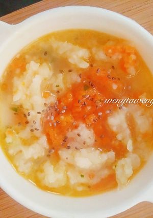 Foto resep Bubur Beras Organik dengan Sup Ayam Kampung