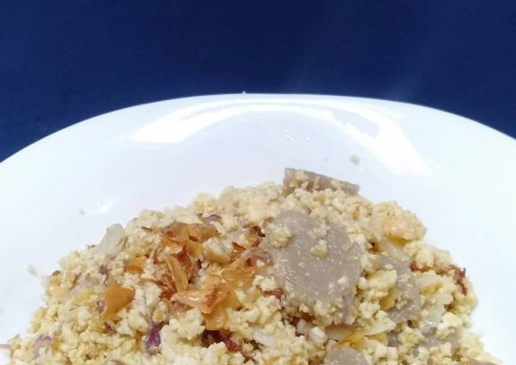 Orak arik tahu telur baso