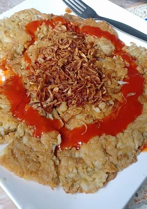 รูปของ ข้าวเจียวไข่กรอบ..อาหารจานด่วนสำหรับมื้อเช้าทำให้เด็กๆทานได้สบาย