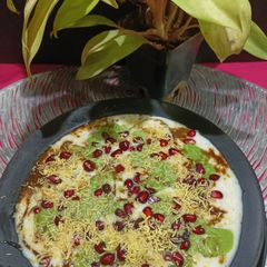 A picture of Healthy Sprout Dahi Vada Chaat.