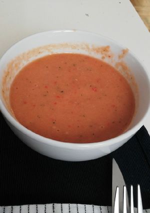 Una foto de Gazpacho fresco