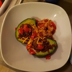 A picture of TVP Avocado Tacos.