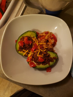 A picture of TVP Avocado Tacos.