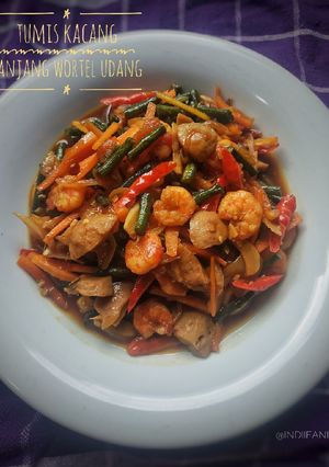 Foto resep Tumis Kacang Panjang Wortel Udang